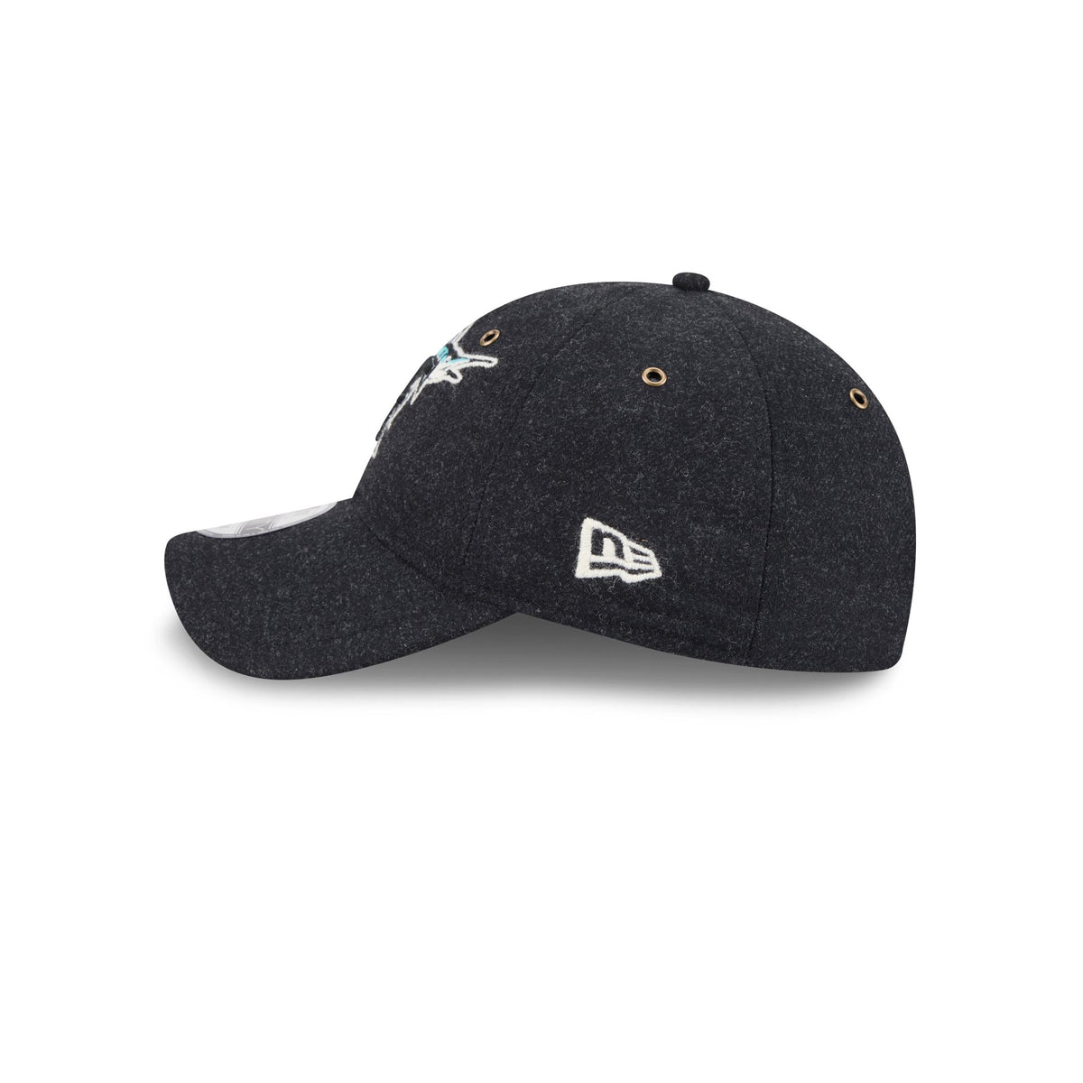Miami Marlins Black Wool 9TWENTY Adjustable Hat