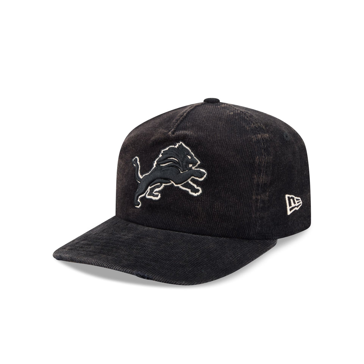Detroit Lions Washed Black Corduroy 19TWENTY Adjustable Hat