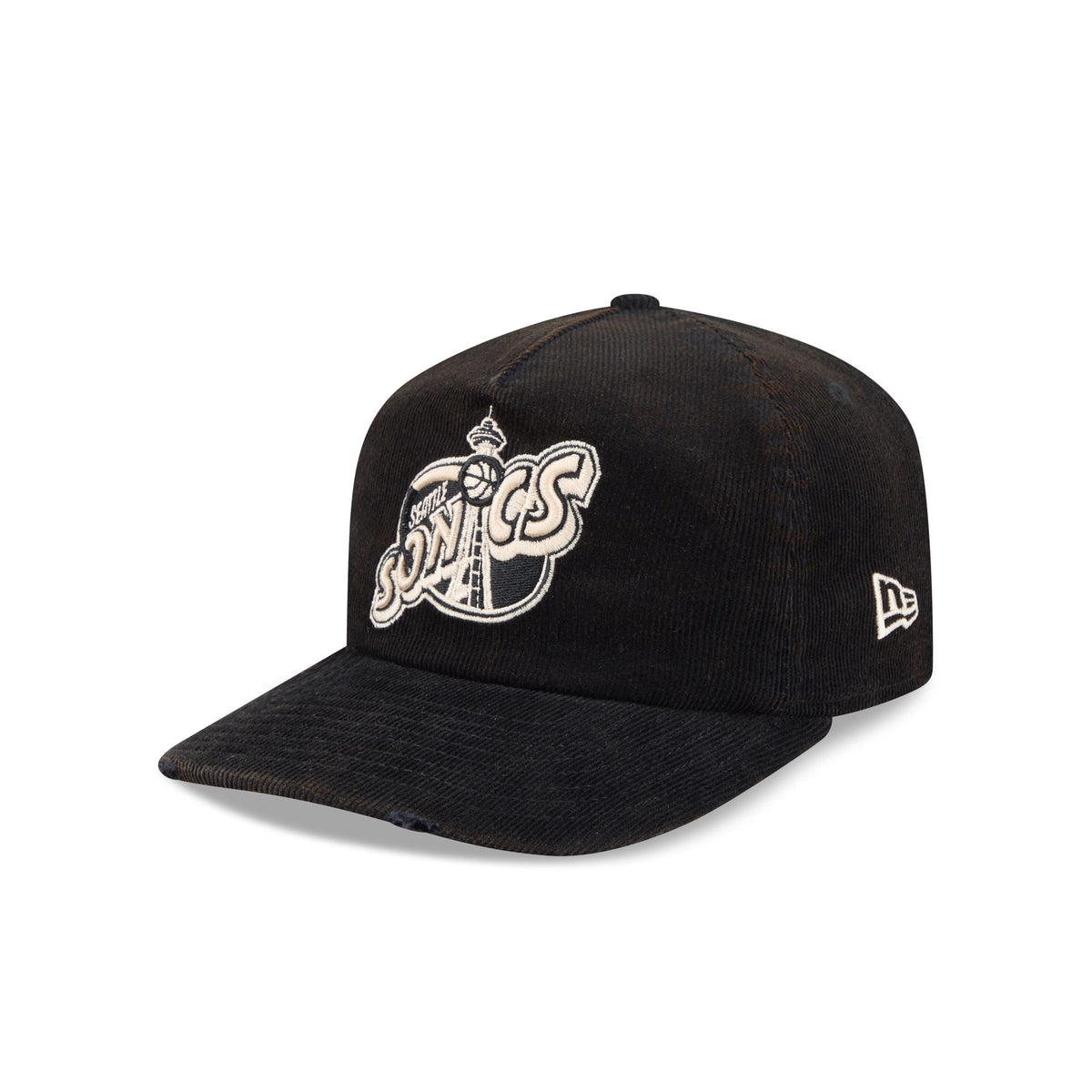 Seattle SuperSonics Washed Black Corduroy 19TWENTY Adjustable Hat