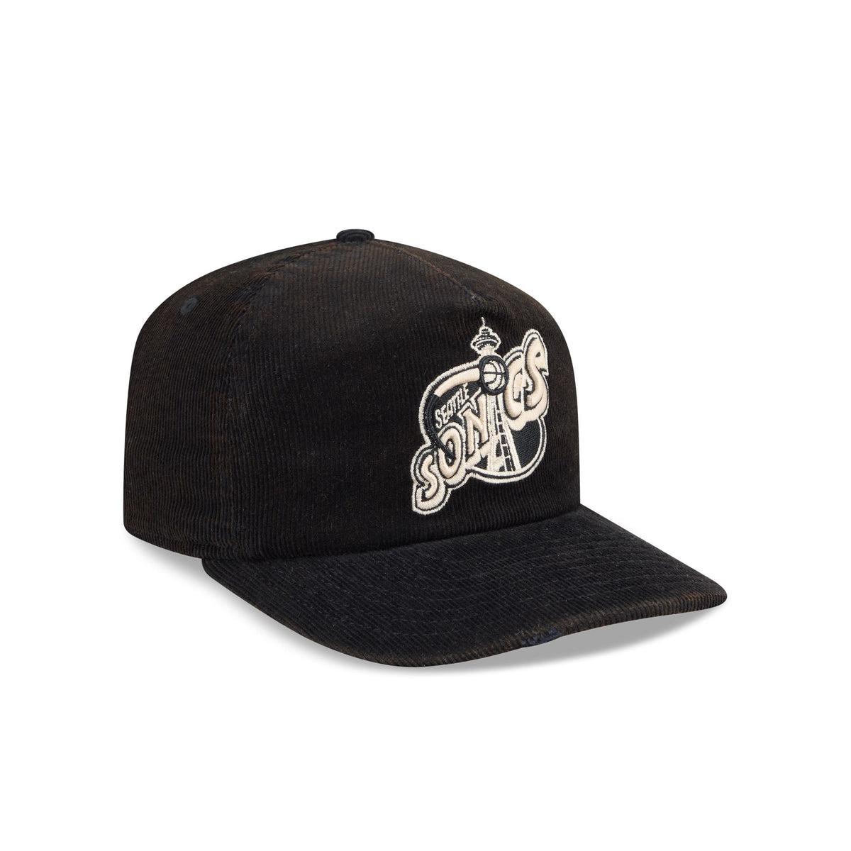 Seattle SuperSonics Washed Black Corduroy 19TWENTY Adjustable Hat