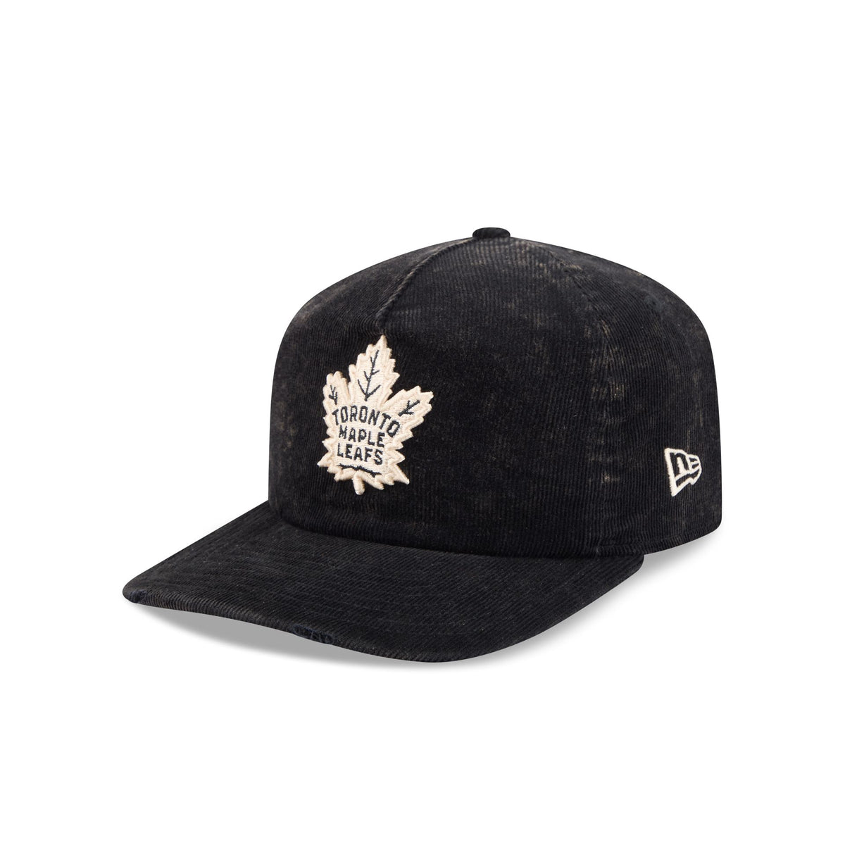 Toronto Maple Leafs Washed Black Corduroy 19TWENTY Adjustable Hat