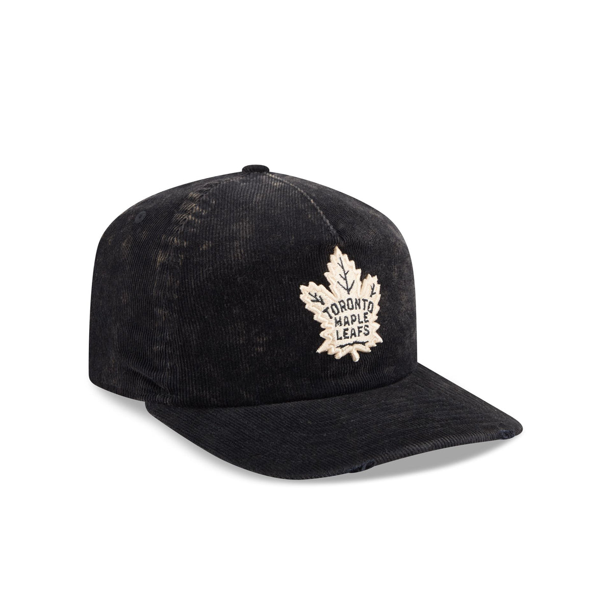 Toronto Maple Leafs Washed Black Corduroy 19TWENTY Adjustable Hat