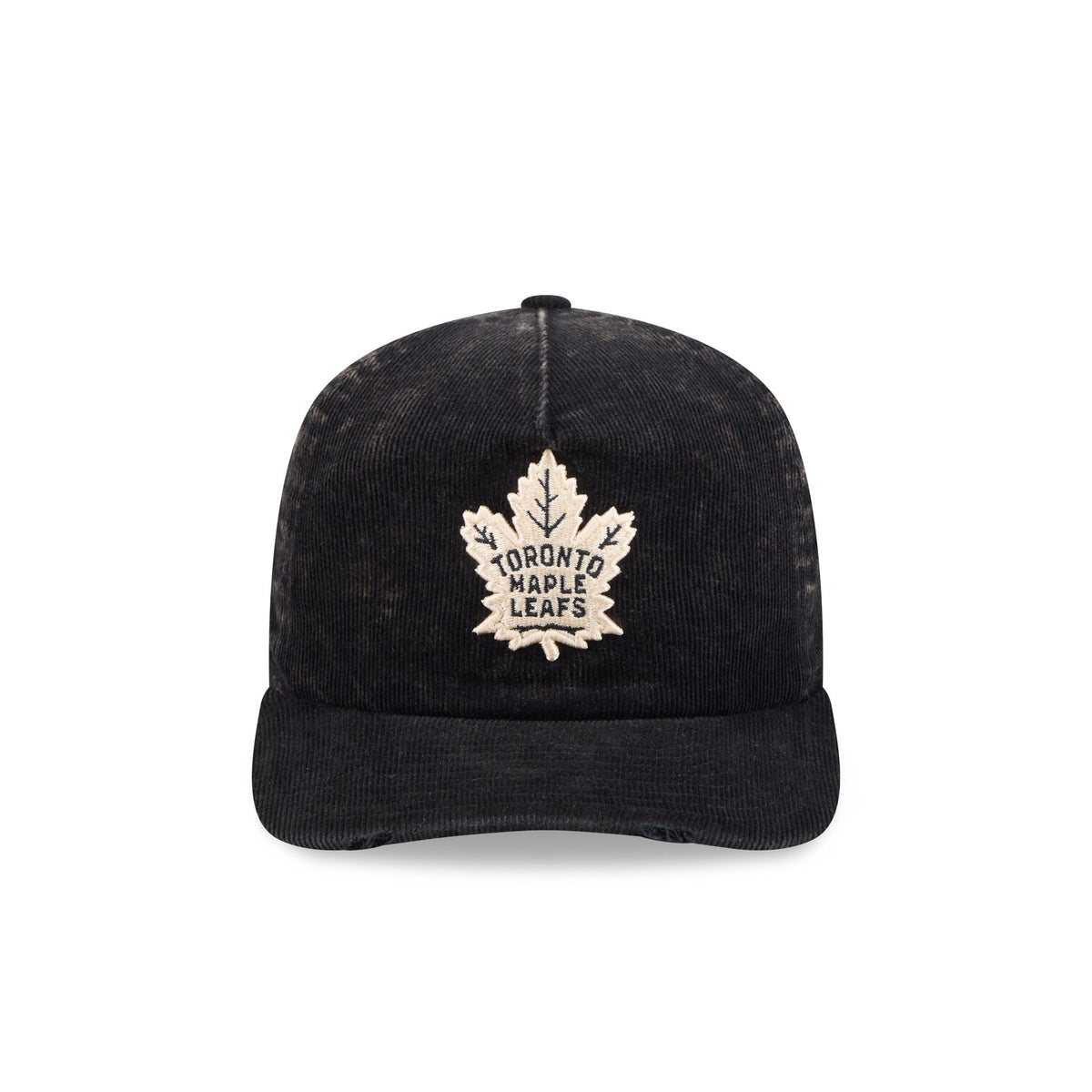 Toronto Maple Leafs Washed Black Corduroy 19TWENTY Adjustable Hat