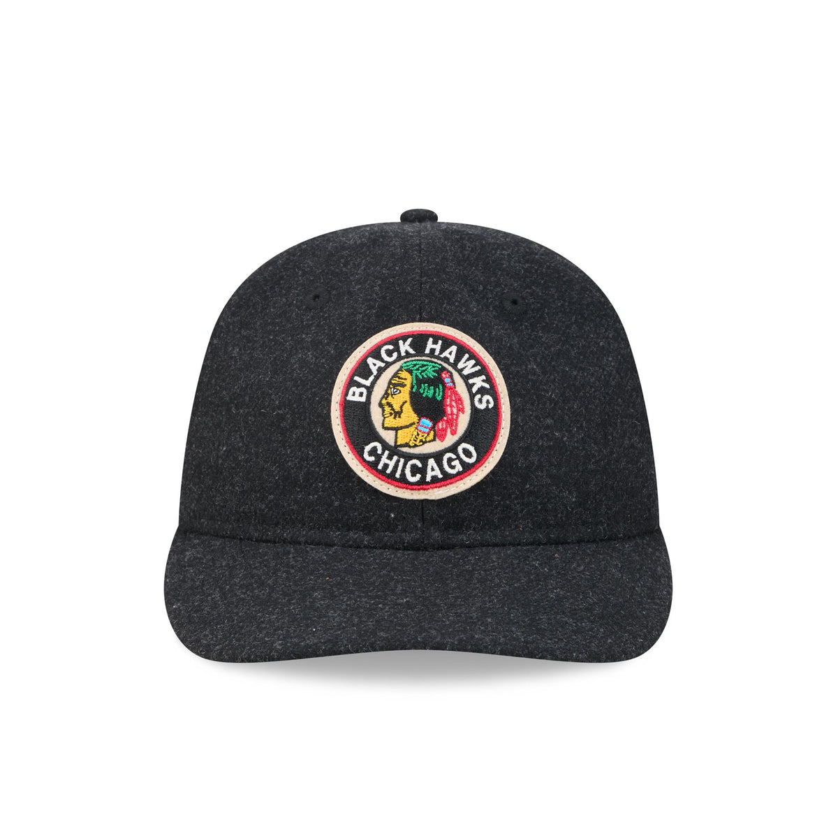 Chicago Blackhawks Black Wool Retro Crown 9FIFTY Adjustable Hat