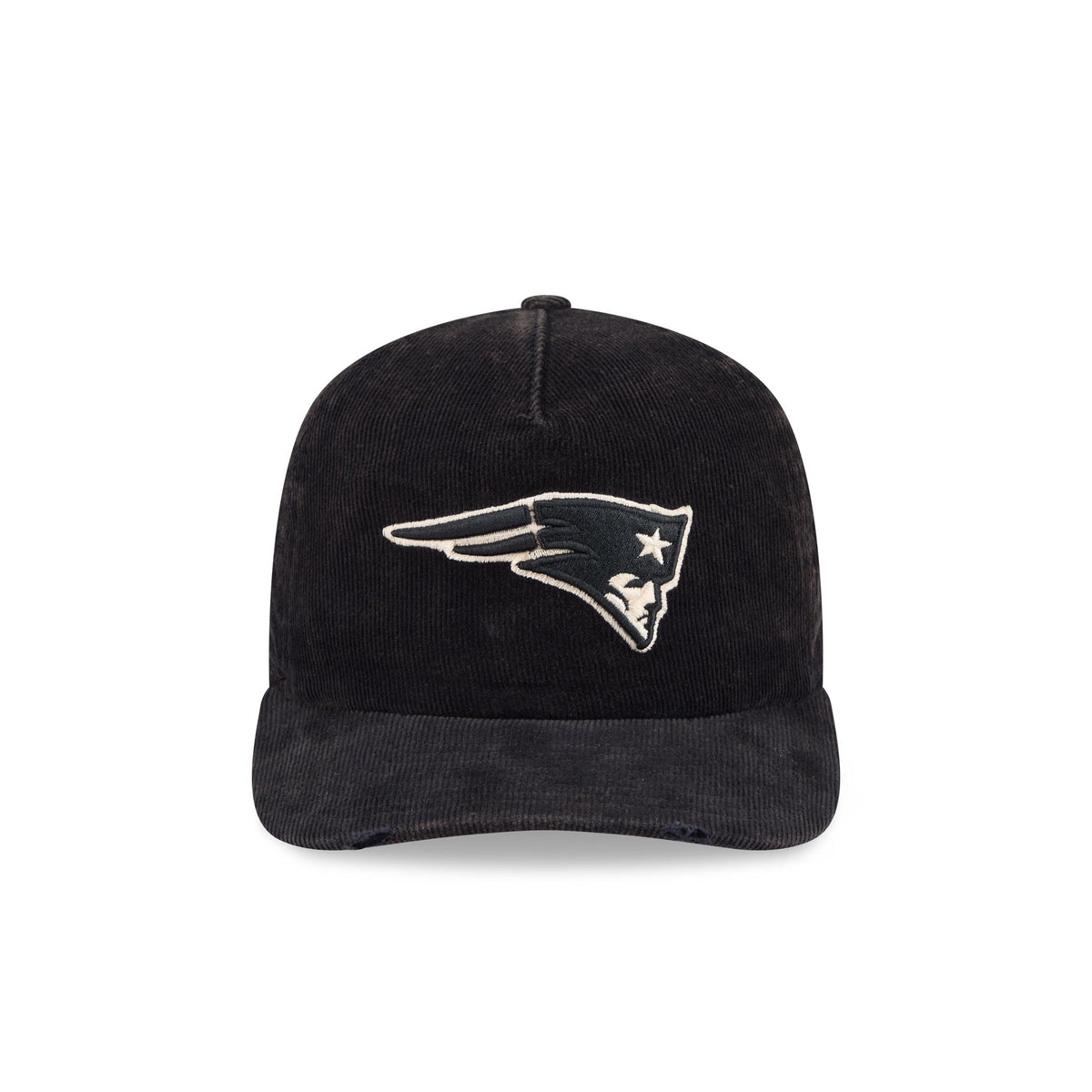 New England Patriots Washed Black Corduroy 19TWENTY Adjustable Hat