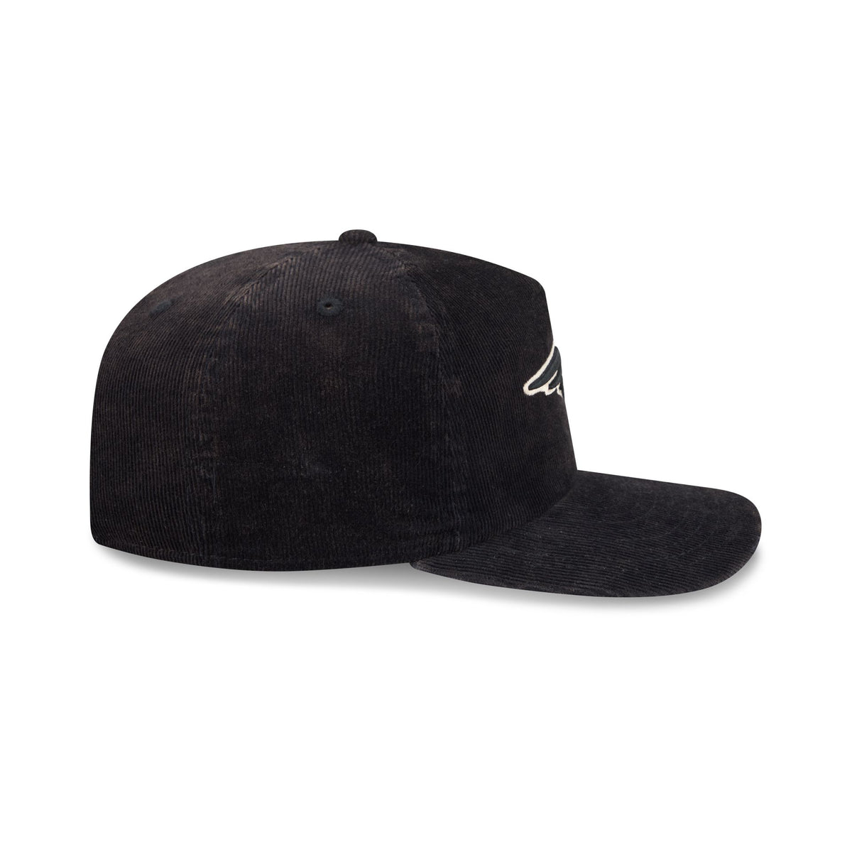 New England Patriots Washed Black Corduroy 19TWENTY Adjustable Hat