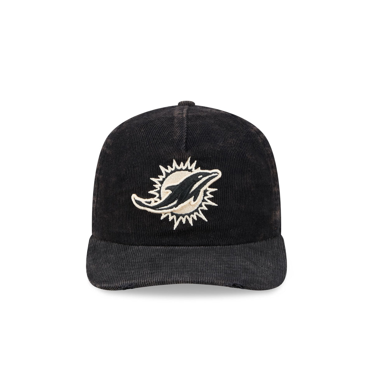 Miami Dolphins Washed Black Corduroy 19TWENTY Adjustable Hat