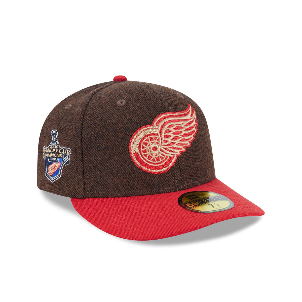 Detroit Red Wings Brown Wool Two Tone 59FIFTY Fitted Hat