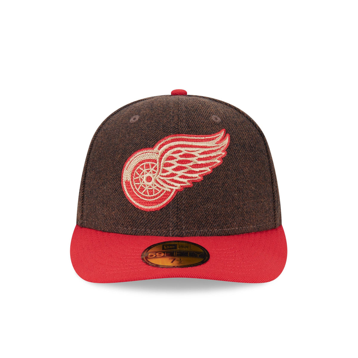 Detroit Red Wings Brown Wool Two Tone 59FIFTY Fitted Hat