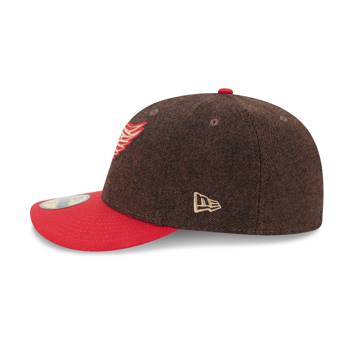 Detroit Red Wings Brown Wool Two Tone 59FIFTY Fitted Hat