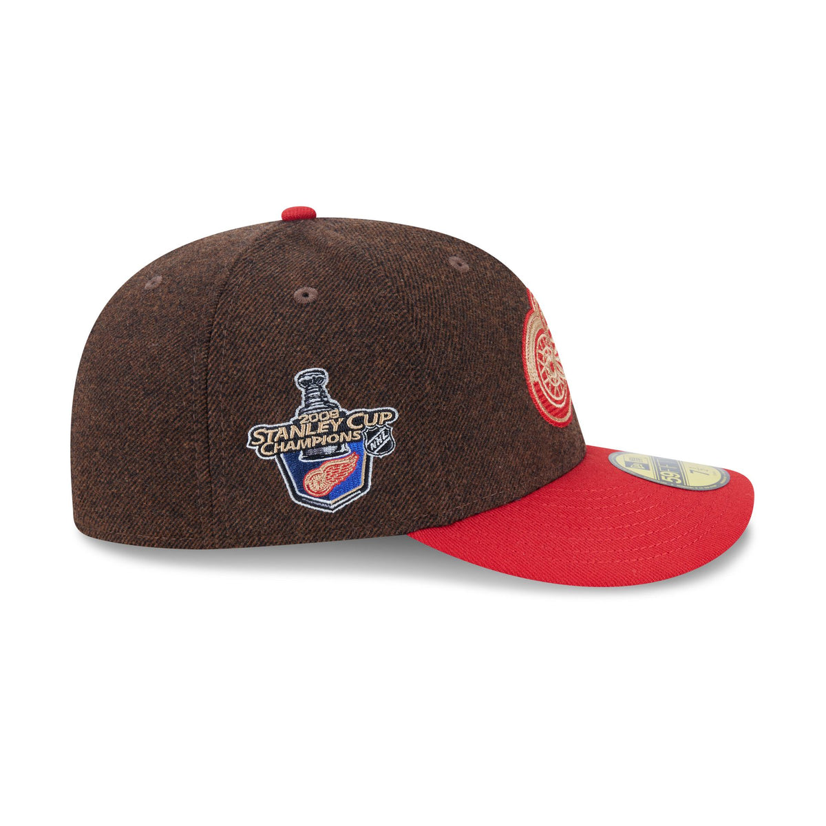 Detroit Red Wings Brown Wool Two Tone 59FIFTY Fitted Hat