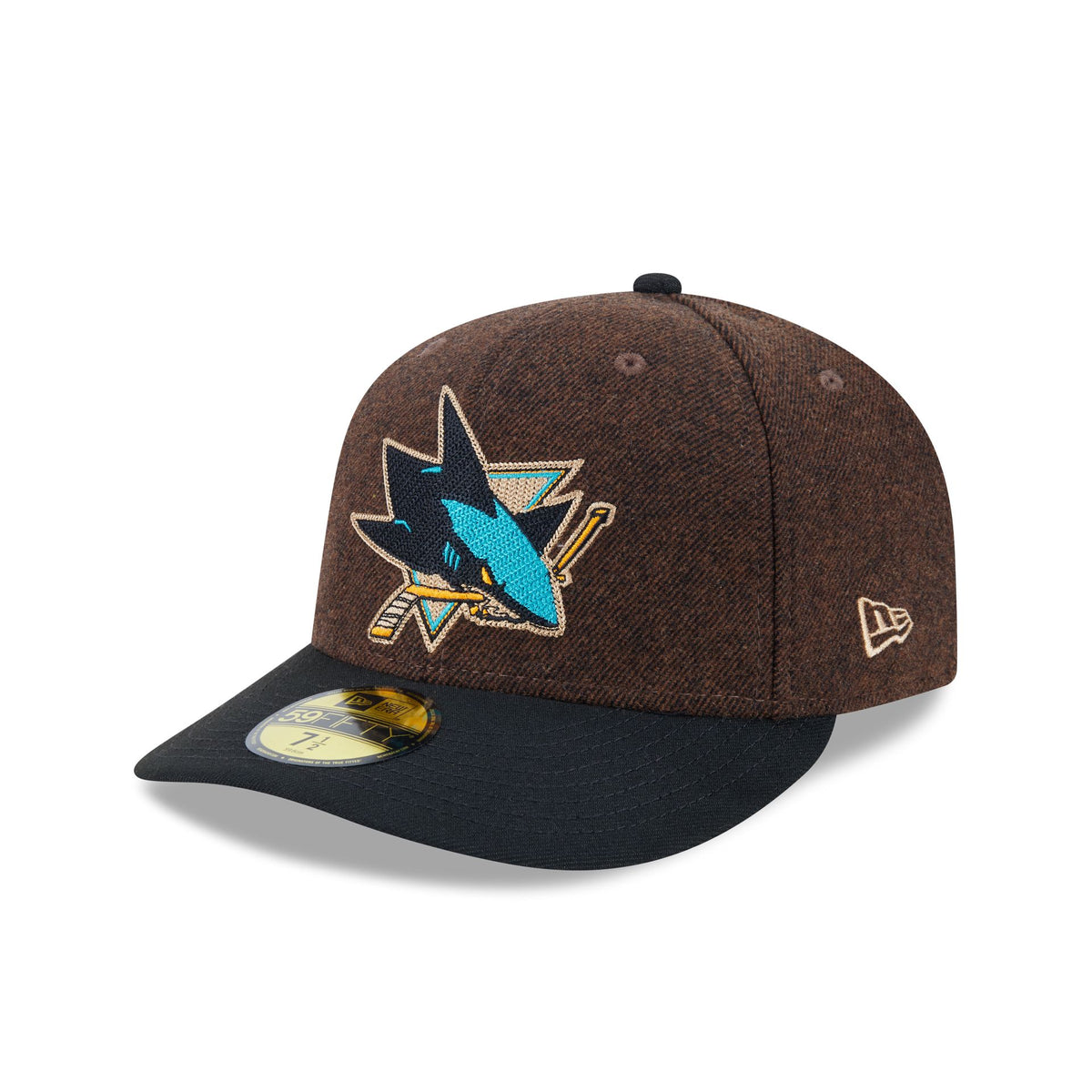 San Jose Sharks Brown Wool Two Tone 59FIFTY Fitted Hat