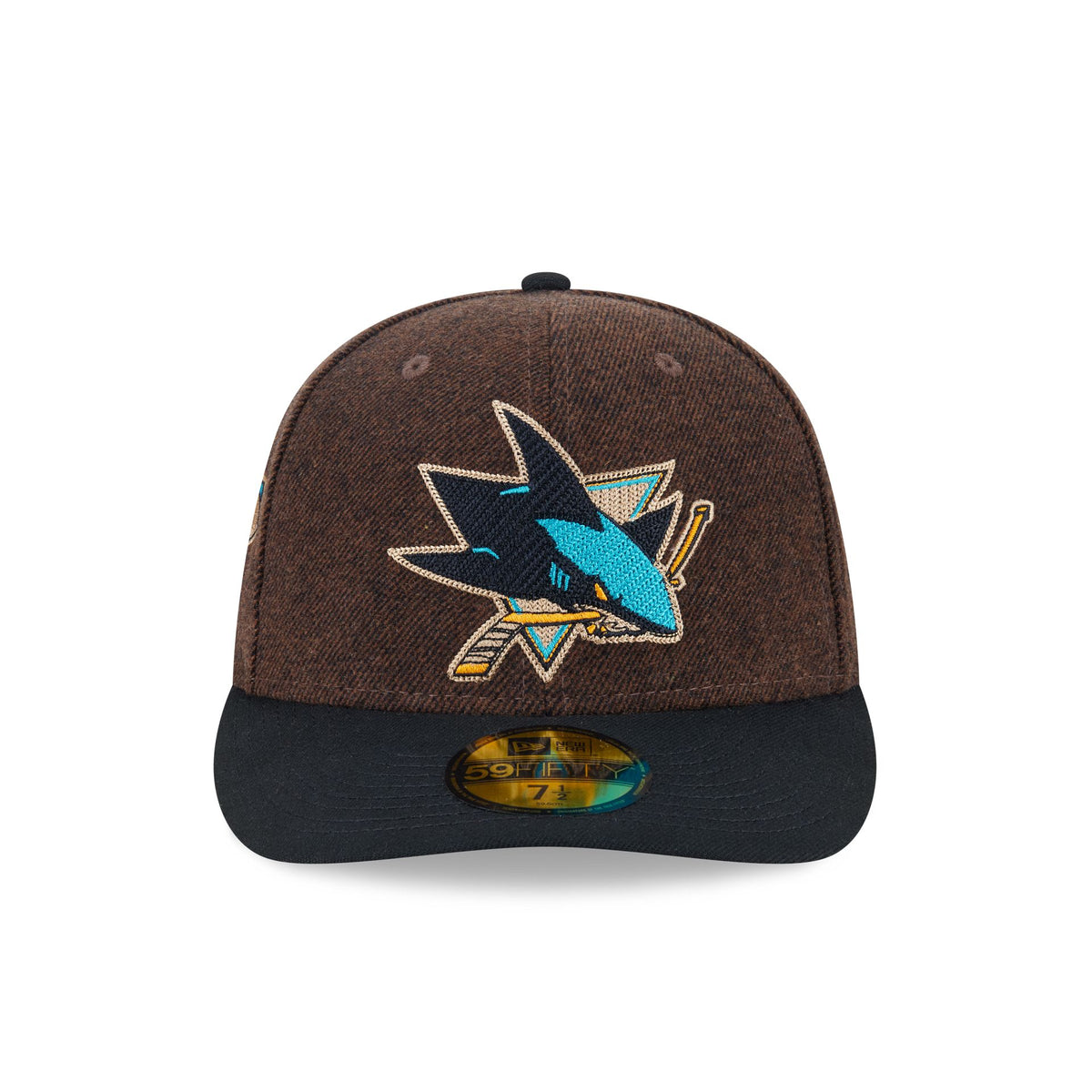 San Jose Sharks Brown Wool Two Tone 59FIFTY Fitted Hat