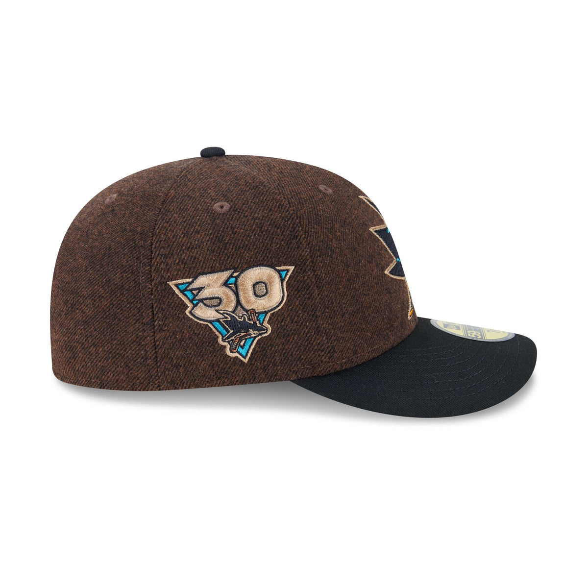 San Jose Sharks Brown Wool Two Tone 59FIFTY Fitted Hat