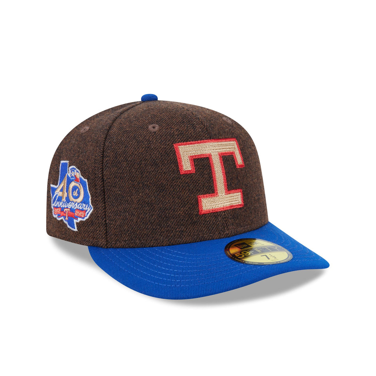 Texas Rangers Brown Wool Two Tone 59FIFTY Fitted Hat