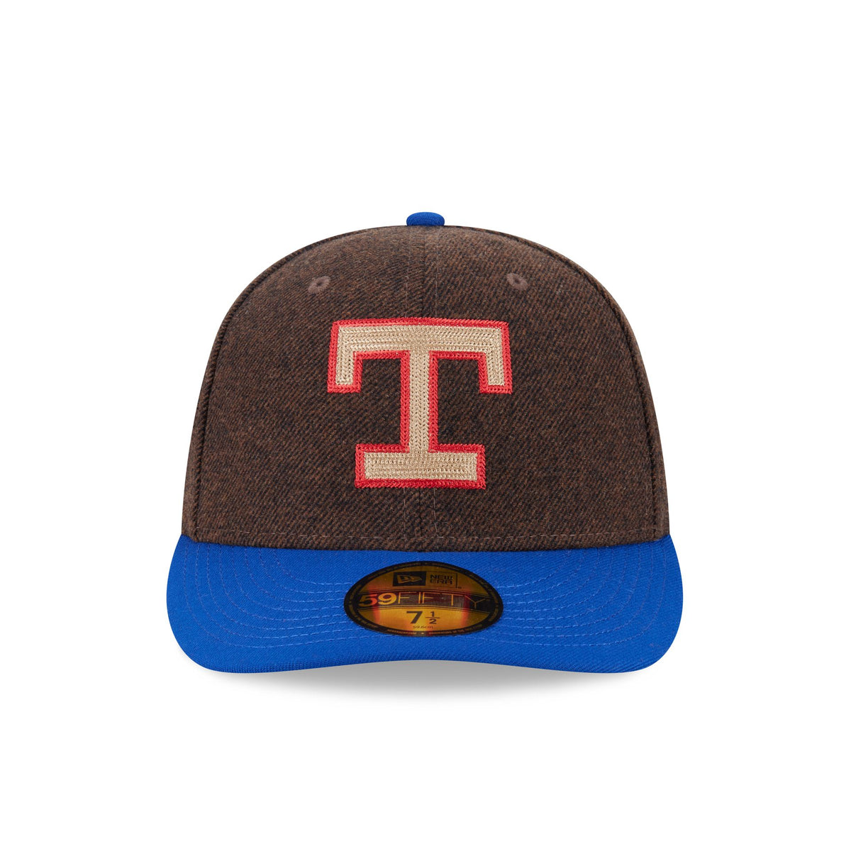Texas Rangers Brown Wool Two Tone 59FIFTY Fitted Hat
