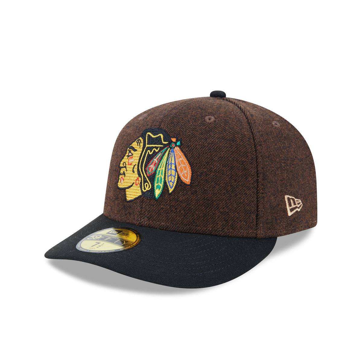 Chicago Blackhawks Brown Wool Two Tone 59FIFTY Fitted Hat