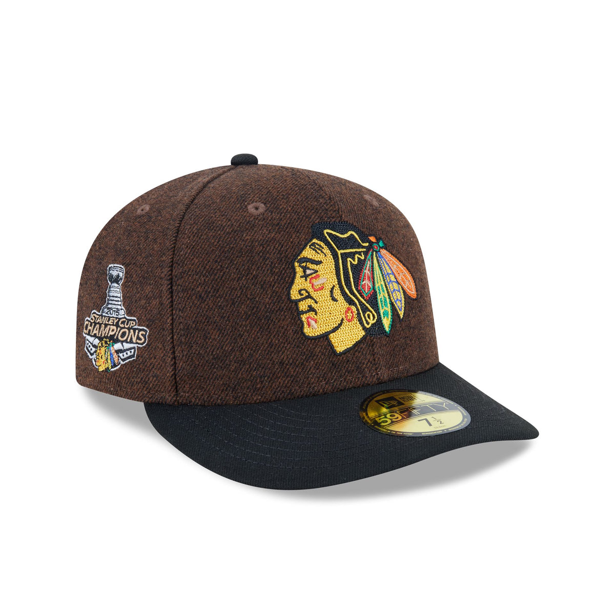 Chicago Blackhawks Brown Wool Two Tone 59FIFTY Fitted Hat