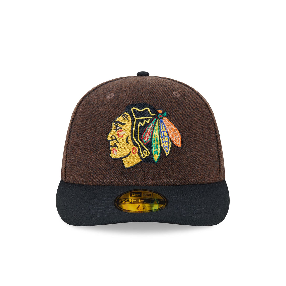 Chicago Blackhawks Brown Wool Two Tone 59FIFTY Fitted Hat