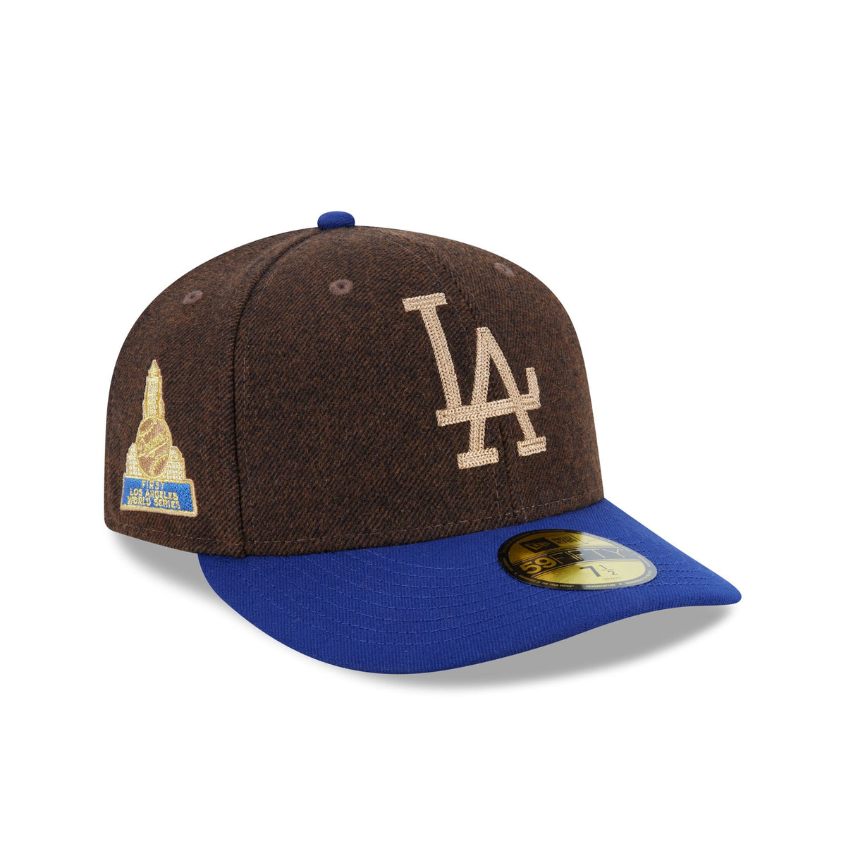 Los Angeles Dodgers Brown Wool Two Tone 59FIFTY Fitted Hat