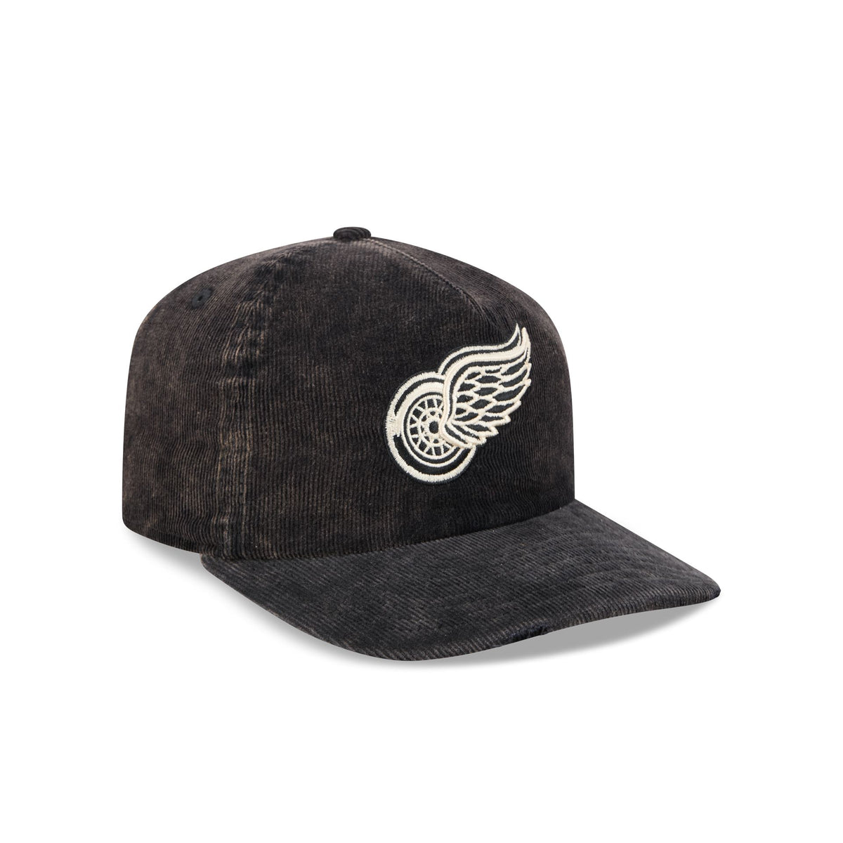 Detroit Red Wings Washed Black Corduroy 19TWENTY Adjustable Hat