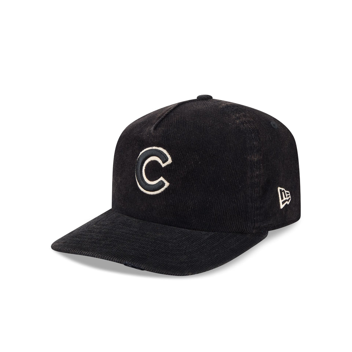 Chicago Cubs Washed Black Corduroy 19TWENTY Adjustable Hat