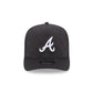 Atlanta Braves Quilted Black Nylon 9FIFTY A-Frame Snapback Hat