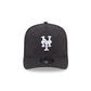 New York Mets Quilted Black Nylon 9FIFTY A-Frame Snapback Hat