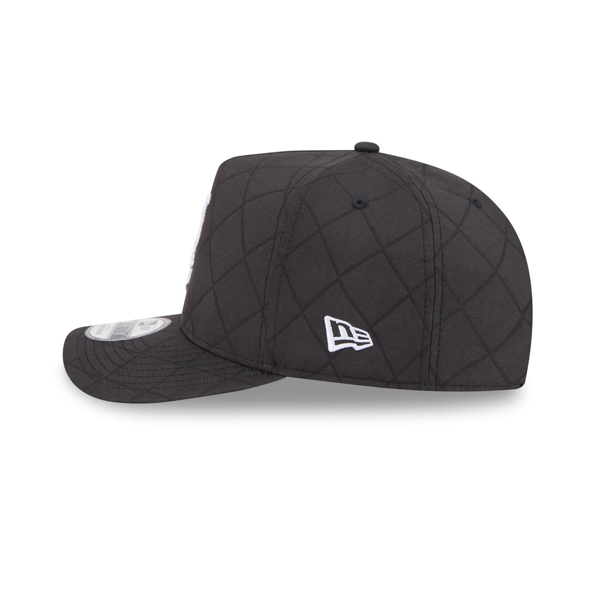 New York Mets Quilted Black Nylon 9FIFTY A-Frame Snapback Hat