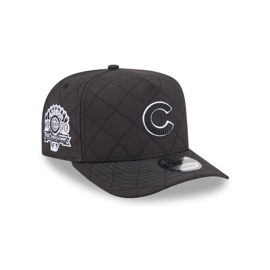 Chicago Cubs Quilted Black Nylon 9FIFTY A-Frame Snapback Hat