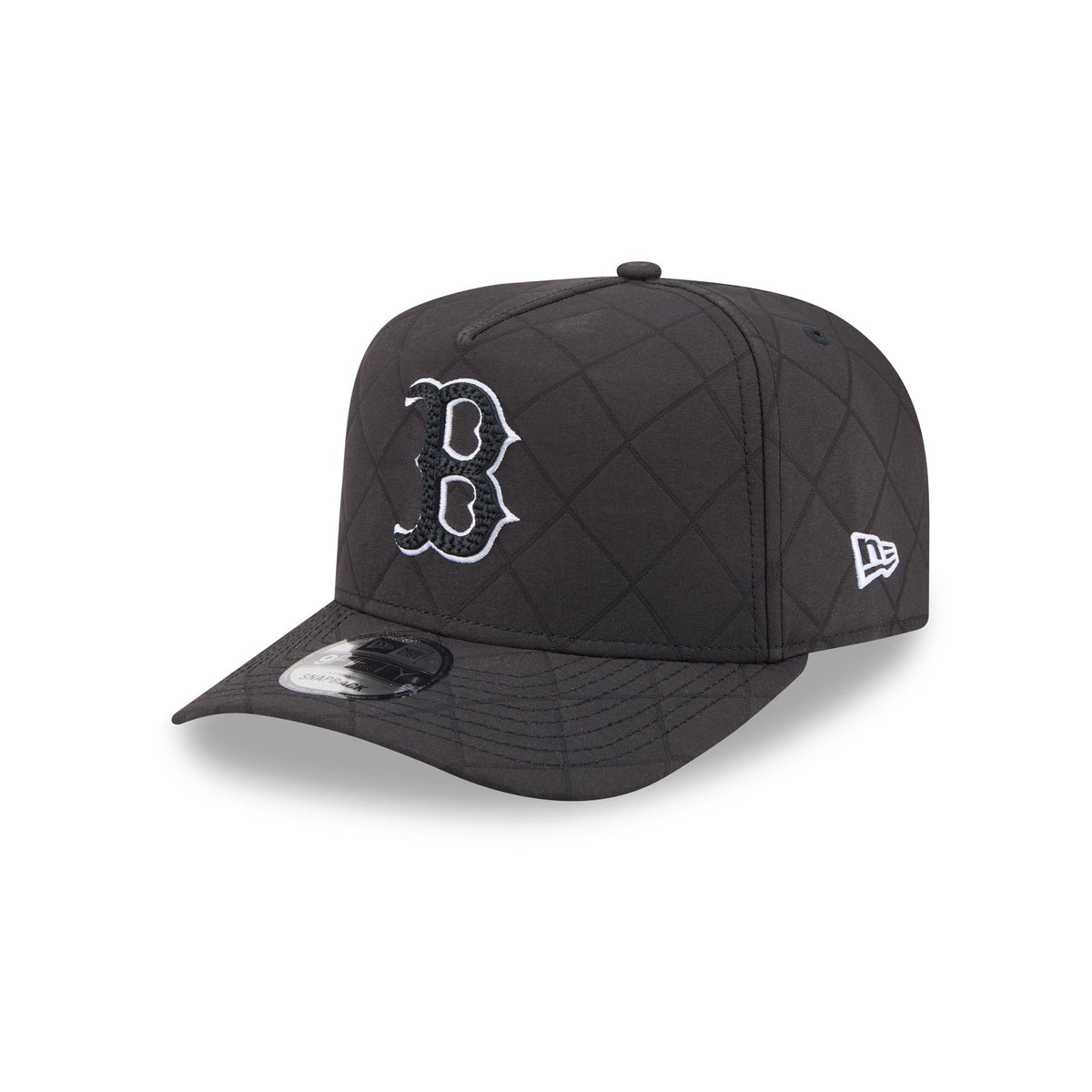 Boston Red Sox Quilted Black Nylon 9FIFTY A-Frame Snapback Hat