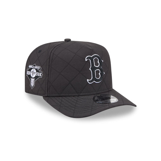Boston Red Sox Quilted Black Nylon 9FIFTY A-Frame Snapback Hat
