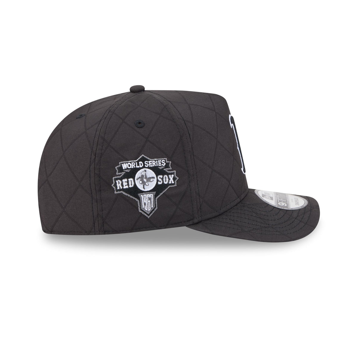 Boston Red Sox Quilted Black Nylon 9FIFTY A-Frame Snapback Hat