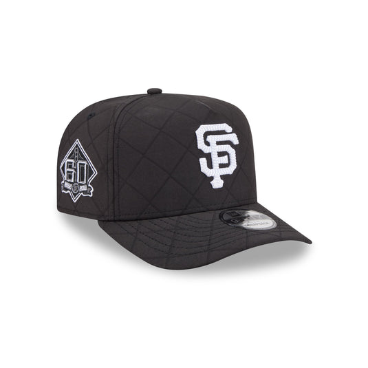 San Francisco Giants Quilted Black Nylon 9FIFTY A-Frame Snapback Hat