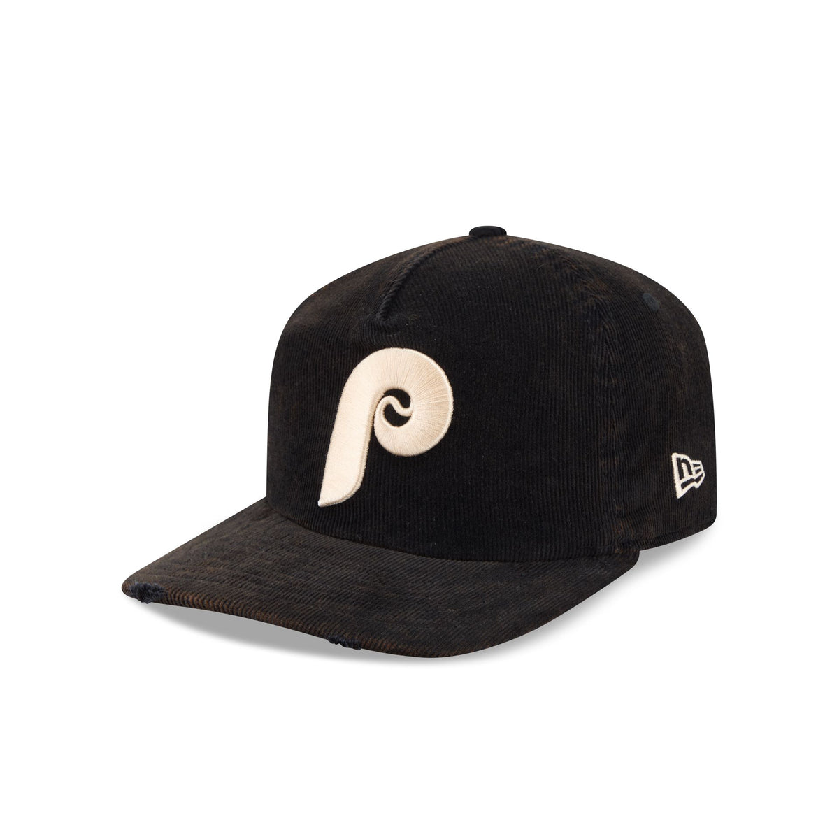 Philadelphia Phillies Washed Black Corduroy 19TWENTY Adjustable Hat