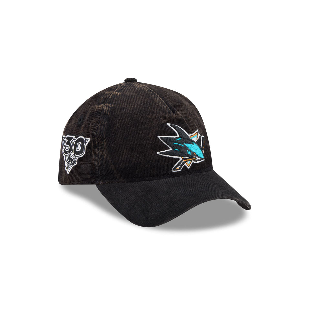 San Jose Sharks Washed Corduroy Sidepatch 9FORTY A-Frame Unstructured Snapback Hat