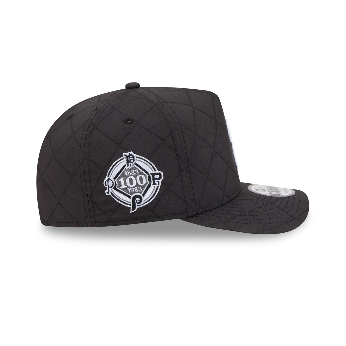 Philadelphia Phillies Quilted Black Nylon 9FIFTY A-Frame Snapback Hat
