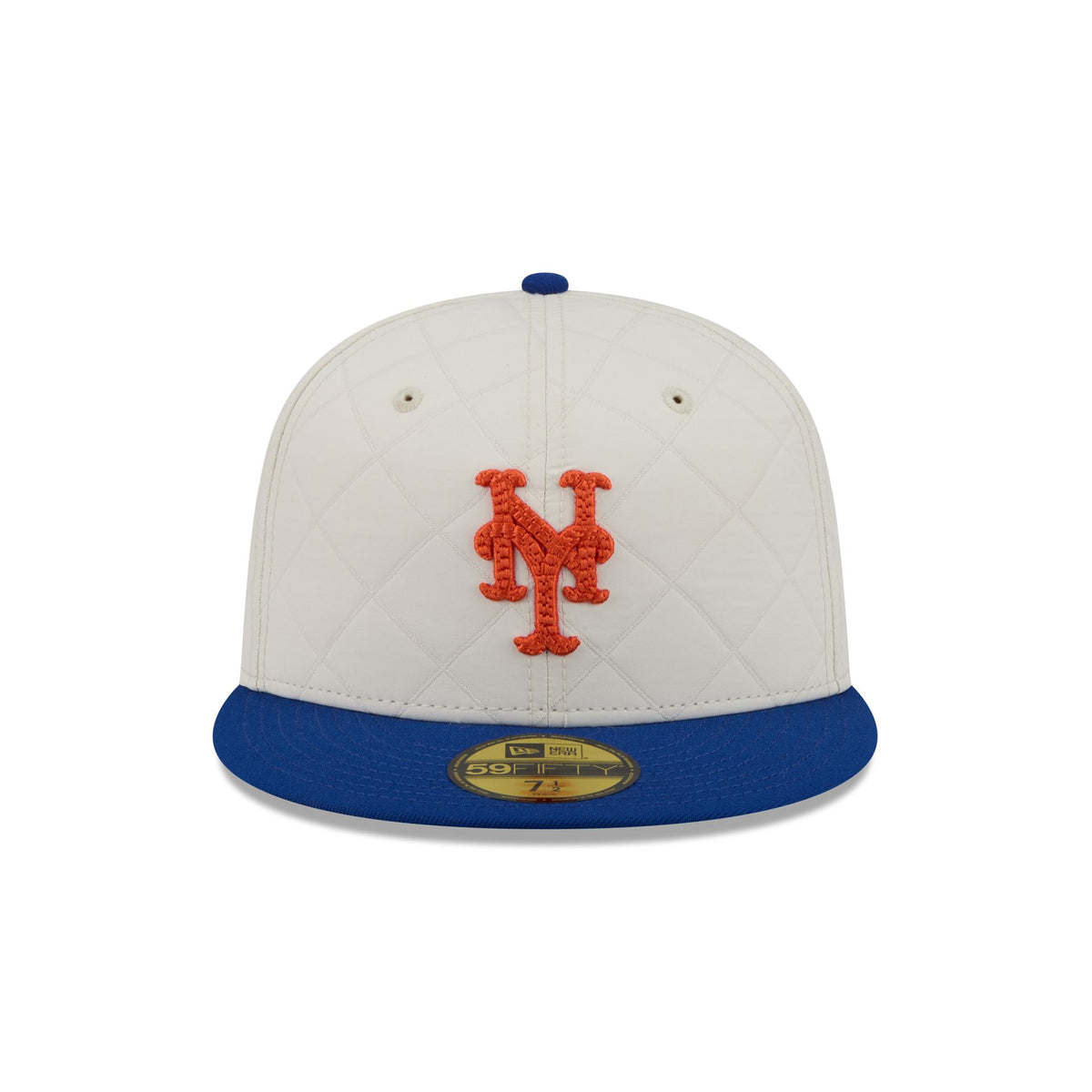 New York Mets Quilted White Nylon 59FIFTY Fitted Hat