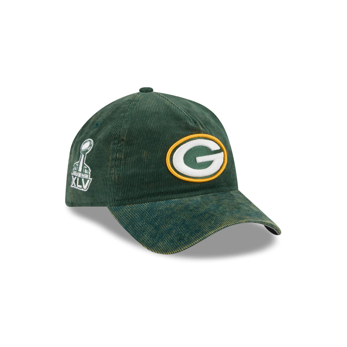 Green Bay Packers Washed Corduroy Sidepatch 9FORTY A-Frame Unstructured Snapback Hat