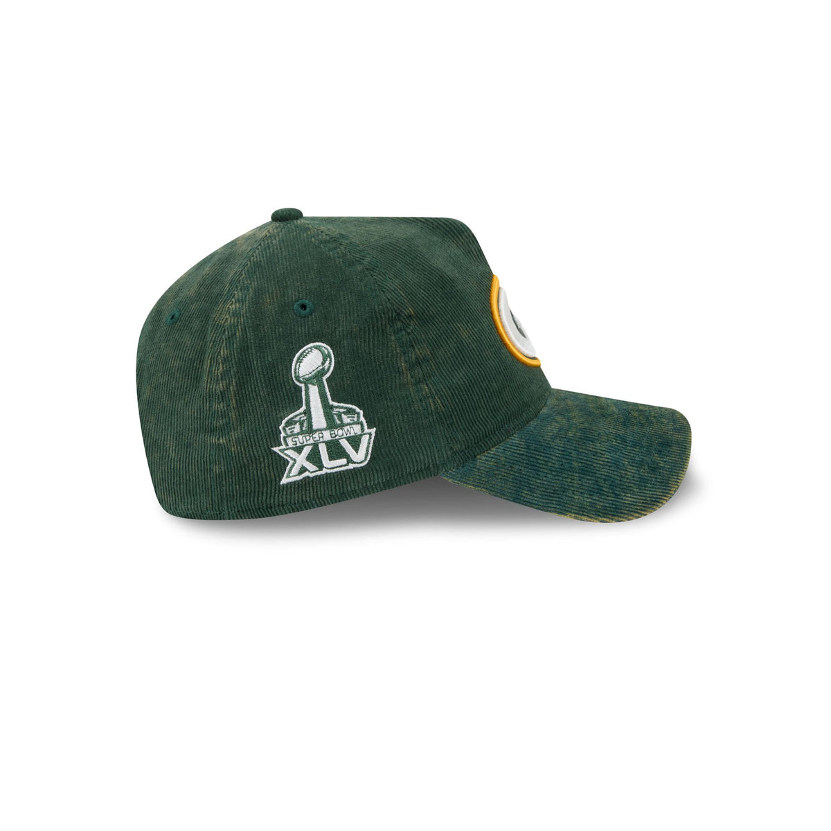 Green Bay Packers Washed Corduroy Sidepatch 9FORTY A-Frame Unstructured Snapback Hat