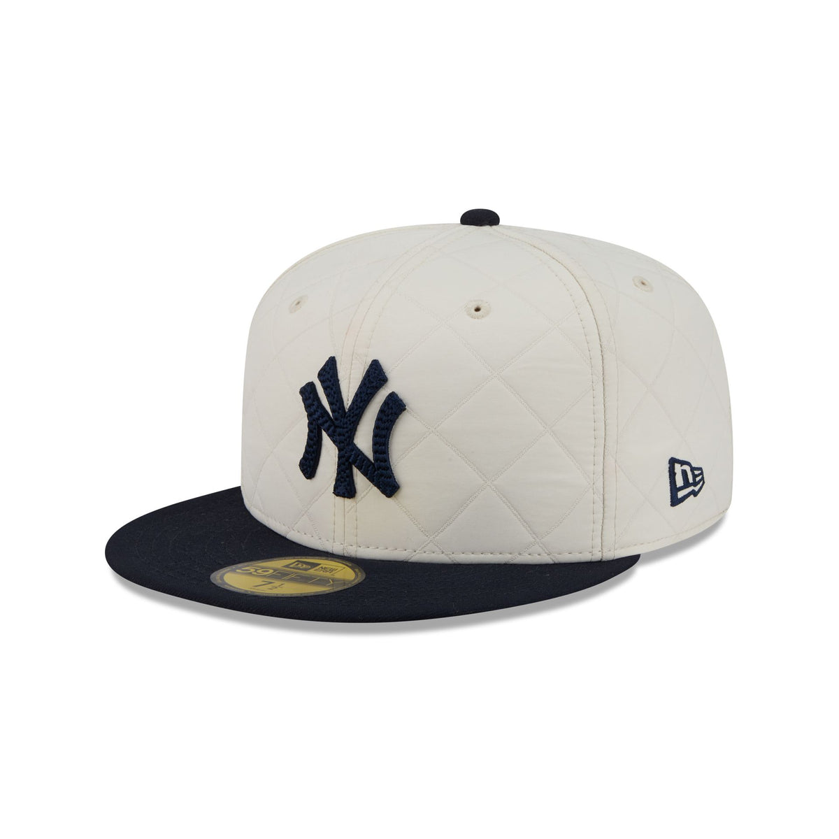 New York Yankees Quilted White Nylon 59FIFTY Fitted Hat