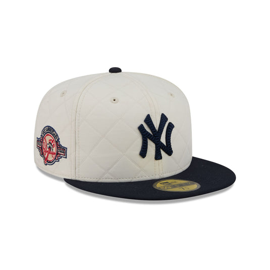 New York Yankees Quilted White Nylon 59FIFTY Fitted Hat