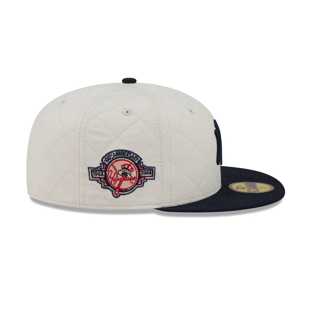 New York Yankees Quilted White Nylon 59FIFTY Fitted Hat