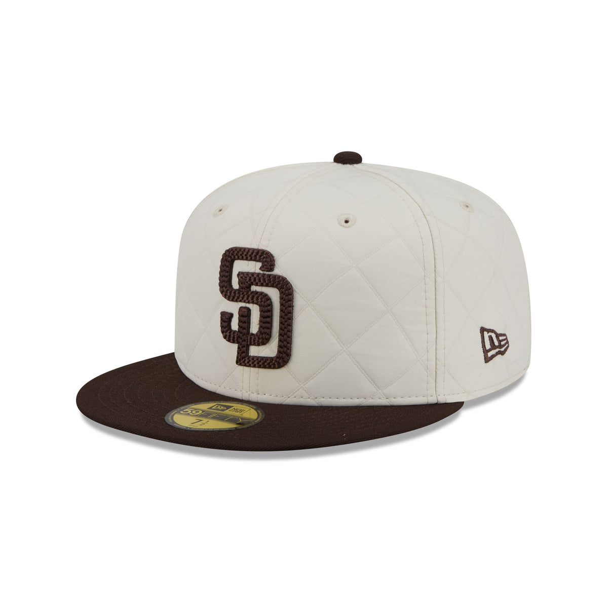 San Diego Padres Quilted White Nylon 59FIFTY Fitted Hat