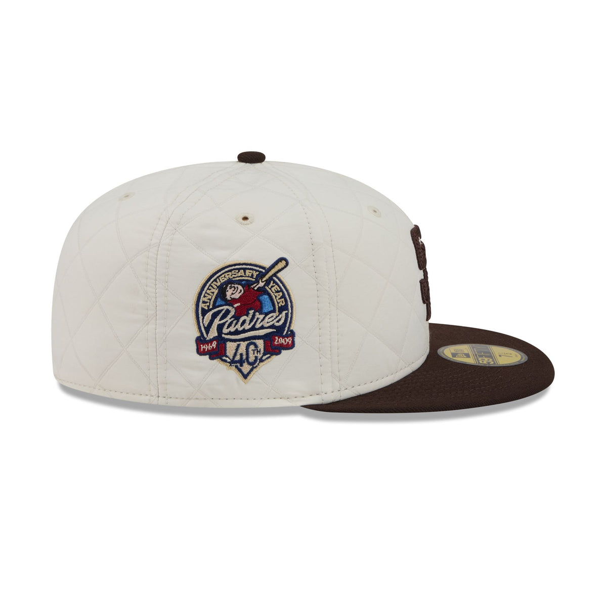 San Diego Padres Quilted White Nylon 59FIFTY Fitted Hat