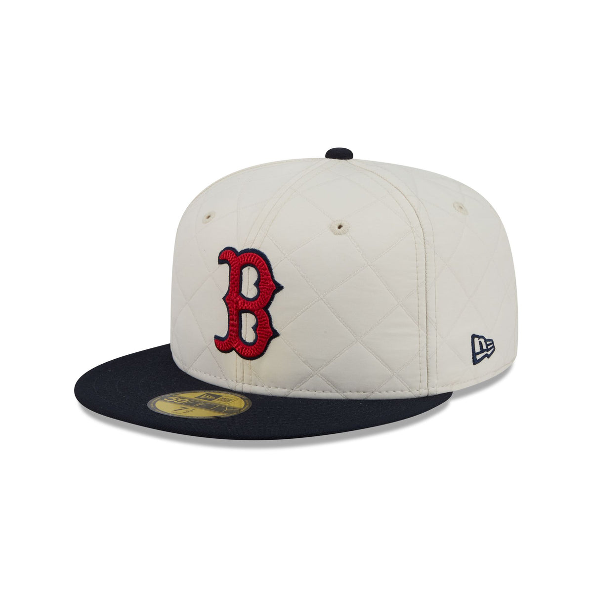 Boston Red Sox Quilted White Nylon 59FIFTY Fitted Hat