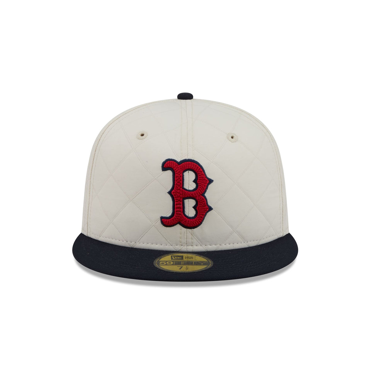 Boston Red Sox Quilted White Nylon 59FIFTY Fitted Hat