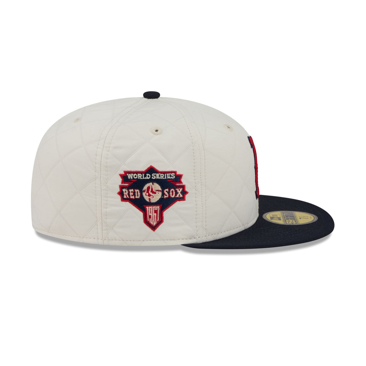 Boston Red Sox Quilted White Nylon 59FIFTY Fitted Hat