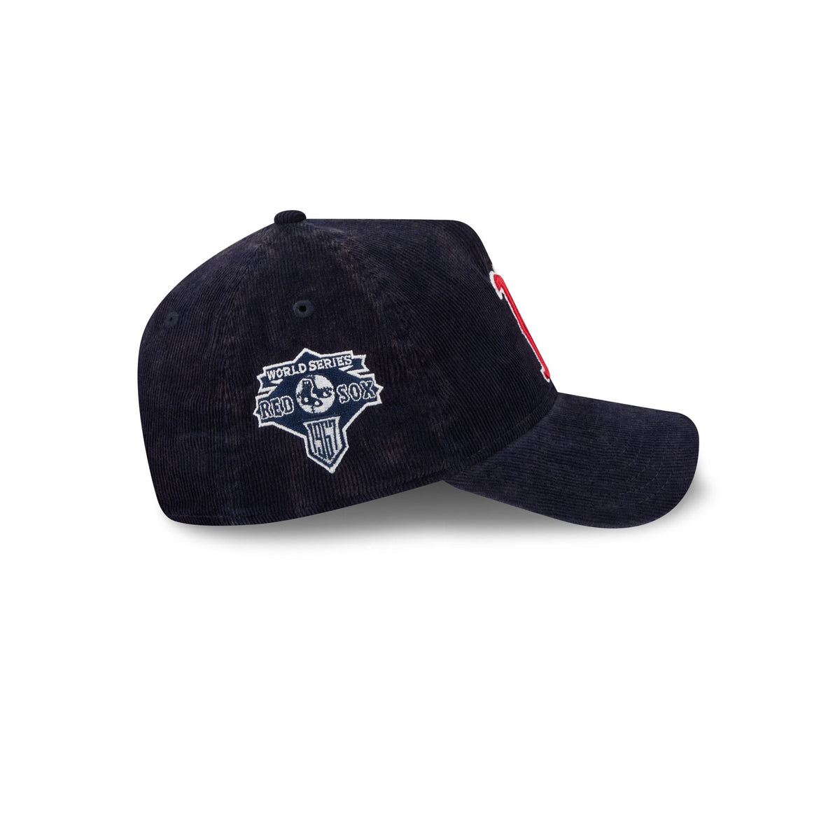 Boston Red Sox Washed Corduroy Sidepatch 9FORTY A-Frame Unstructured Snapback Hat