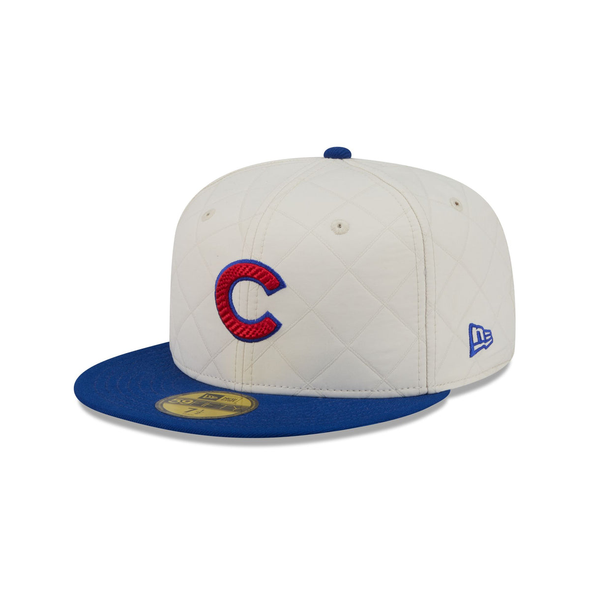 Chicago Cubs Quilted White Nylon 59FIFTY Fitted Hat